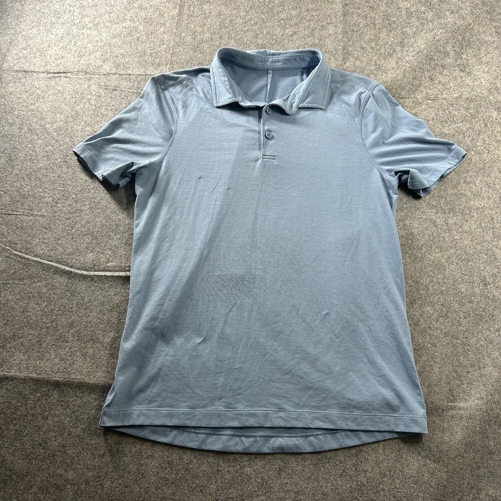 Lululemon Polo Shirt Mens XS Blue Evolution Performance Athletic Preppy